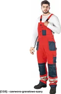 Odzież robocza - R.E.I.S. LH-FMNX-B - OSTRZEGAWCZE SPODNIE OCHRONNE OGRODNICZKI - czerwono-granatowo-szary 48 - miniaturka - grafika 1