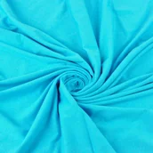 Pasmanteria - Dzianina bawełniana Jersey jednokolorowa turkusowa - miniaturka - grafika 1