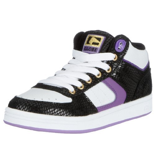 Globe Fate Mid-Girl GGFATEM, dziewczęce buty sportowe – deskorolka, czarny - Czarny Black White Purple - 35.5 eu