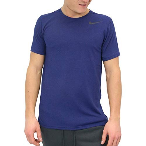 Nike koszulka męska M Nk Brt Top Short Sleeve Hpr Dry niebieski Blue Void/Htr/Black XL-T