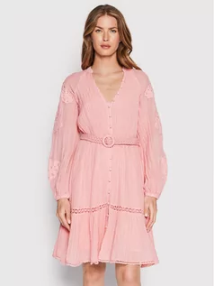 Sukienki - Guess Sukienka koszulowa Arita W2GK22 WE340 Różowy Regular Fit - grafika 1