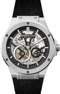 Zegarki męskie - Zegarek męski KENNETH COLE KCWGX0063904 czarny klasyczny skeleton - miniaturka - grafika 1