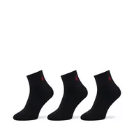 Skarpetki męskie - Zestaw 3 par wysokich skarpet męskich Polo Ralph Lauren 449655220001 Black - miniaturka - grafika 1