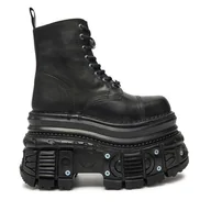 Glany damskie - Glany NEW ROCK M-MILI083CCT-C4 Czarny - miniaturka - grafika 1