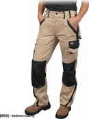 Spodnie sportowe damskie - R.E.I.S. LH-SAND-T - Damskie podnie ochronne do pasa SAND, 6 kieszeni + na nakolanniki, pętelki, przewiewne wstawki siatkowe, 97% bawełna, 3% spandex, 180 g/m2, Cordura 42 - miniaturka - grafika 1