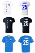 Koszulki sportowe męskie - Koszulka FRANCJA Rayan CHERKI 25 jr - miniaturka - grafika 1