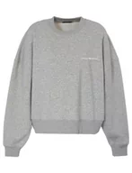 Bluzy damskie - Emporio Armani Damska bluza Iconic Terry, jasnoszary melanżowy, L-XL - miniaturka - grafika 1