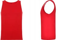 Koszulki męskie - TANK TOP Koszulka Męska Sportowa Na Ramiączka Bawełn ROLY 6545 CZERWONA XL - miniaturka - grafika 1