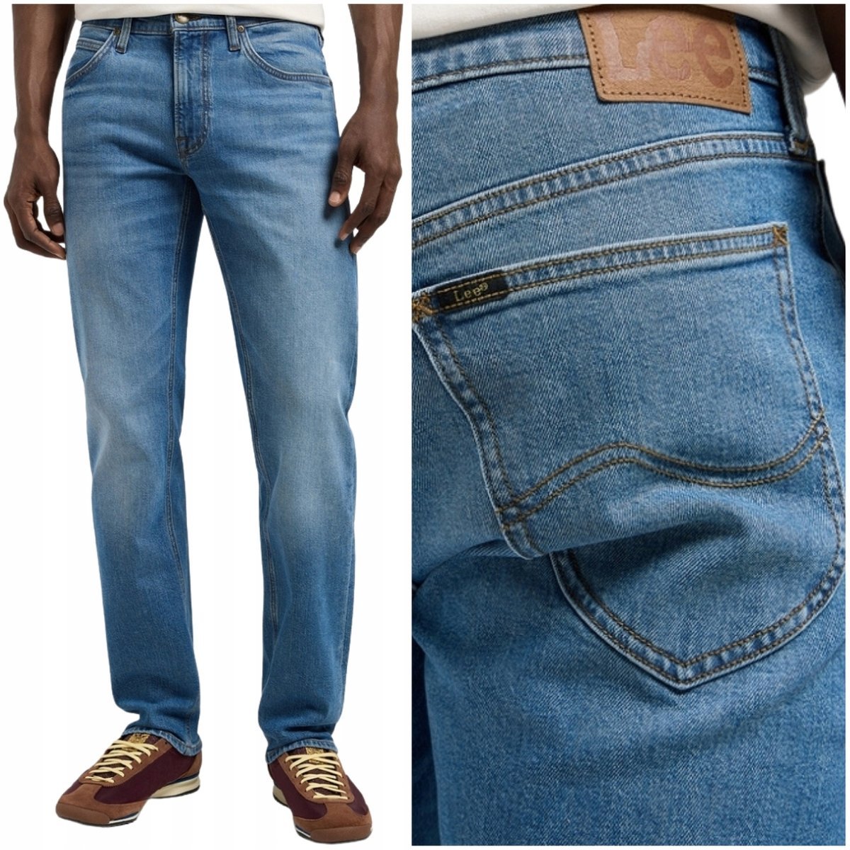 Lee Daren Zip Fly Savant proste obniżone letnie spodnie jeansowe W33 L32