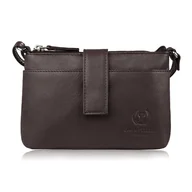 Torebki damskie - Torebka damska na ramię mała skórzana ciemnobrązowa Paolo Peruzzi SI-39-BR - miniaturka - grafika 1