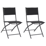 Fotele i krzesła ogrodowe - vidaXL Składane krzesła ogrodowe 2 szt. stal i textilene 313082 - miniaturka - grafika 1