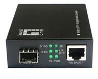 Pozostałe akcesoria sieciowe - LevelOne GVT-2051 konwerter sieciowy 10000 Mbit/s Czarny - miniaturka - grafika 1