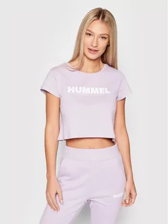 Koszulki sportowe damskie - Hummel T-Shirt Legacy 212560 Fioletowy Relaxed Fit - grafika 1