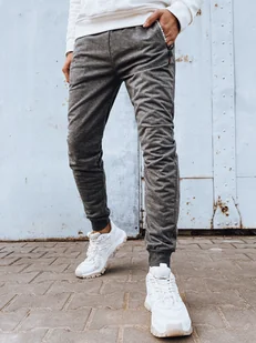 Spodnie męskie dresowe jasnoszare Dstreet UX4278-2XL/3XL - Spodnie męskie - miniaturka - grafika 1