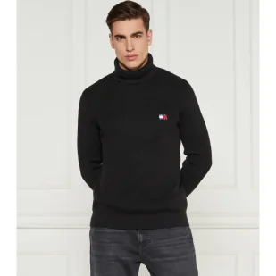 Tommy Jeans Golf Slim Fit z dodatkiem wełny - Swetry męskie - miniaturka - grafika 1
