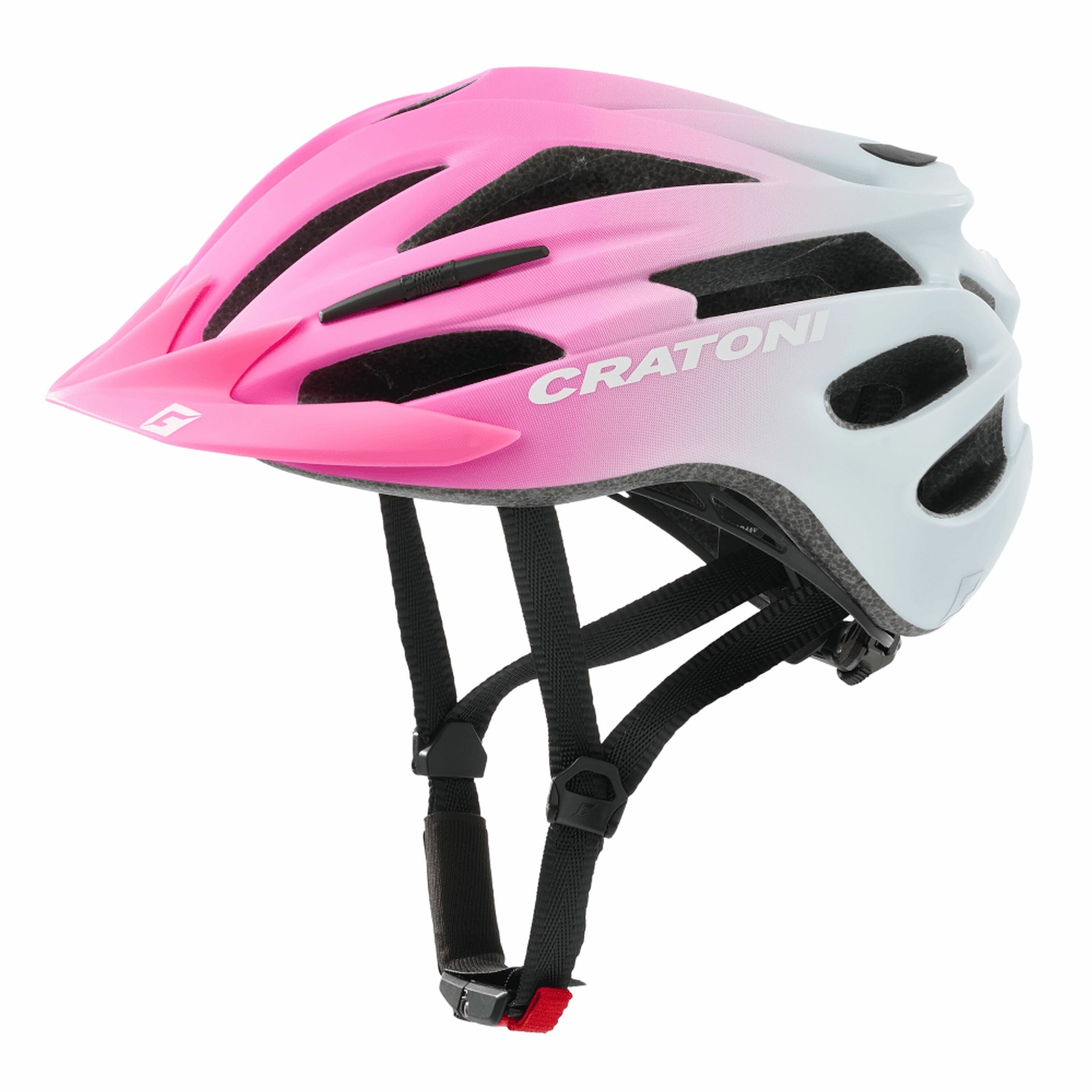 Kask rowerowy Cratoni Pacer Jr. rozmiar XS/S (50-55cm) różowy/biały matowy