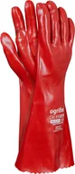 Rękawice robocze - OX PVC 40 cm rękawice gumowe czerwone OX.16.377 XL - miniaturka - grafika 1