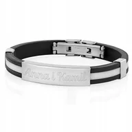 Bransolety męskie - BRANSOLETKA MĘSKA PREZENT DLA NIEGO GRAWER STAL - miniaturka - grafika 1
