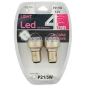 Żarówki samochodowe - Zestaw żarówek samochodowych LED P21W 12V 4CAR - miniaturka - grafika 1