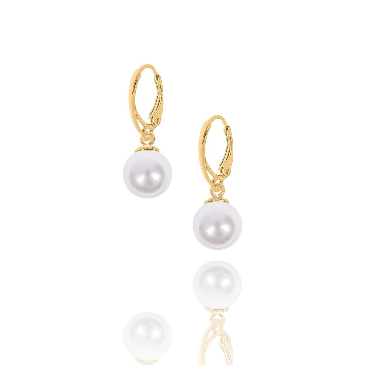 Kolczyki srebrne pozłacane z perłami