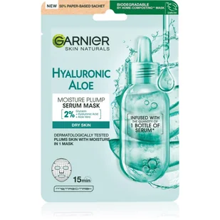 Garnier HYALURONIC ALOE SERUM TISSUE MASK - Nawilżająco-rewitalizująca maska do twarzy z aloesem - Maseczki do twarzy - miniaturka - grafika 1