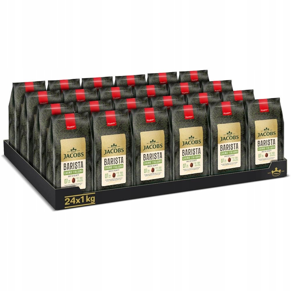 Kawa ziarnista Jacobs Barista Crema Italiano 24x 1kg