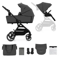 Wózki dziecięce - Kinderkraft, Yoxi, wózek wielofunkcyjny 2w1, Moonlight Grey - miniaturka - grafika 1