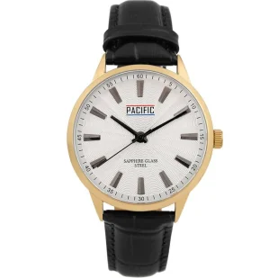 Zegarek Złoty męski zegarek na pasku PACIFIC S1043-18 - Zegarki męskie - miniaturka - grafika 1