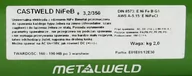 Akcesoria spawalnicze - Metalweld ELEKTRODA DO ŻELIWA CASTWELD NI FE- B -CL 2.5MM SZTUKA - miniaturka - grafika 1