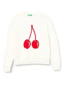 Swetry damskie - United Colors of Benetton Sweter damski, biały 901, L - miniaturka - grafika 1