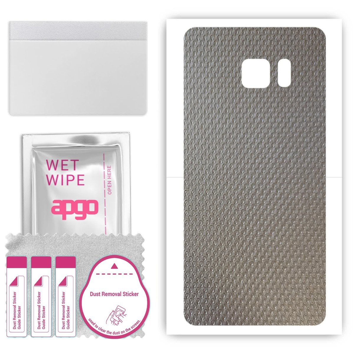 Folia naklejka skórka strukturalna na TYŁ do Samsung Galaxy Note 7 - Aluminium krople - apgo SKINS