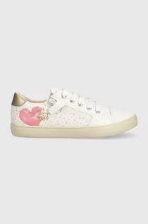 Buty dla dziewczynek - Geox tenisówki dziecięce kolor biały - grafika 1