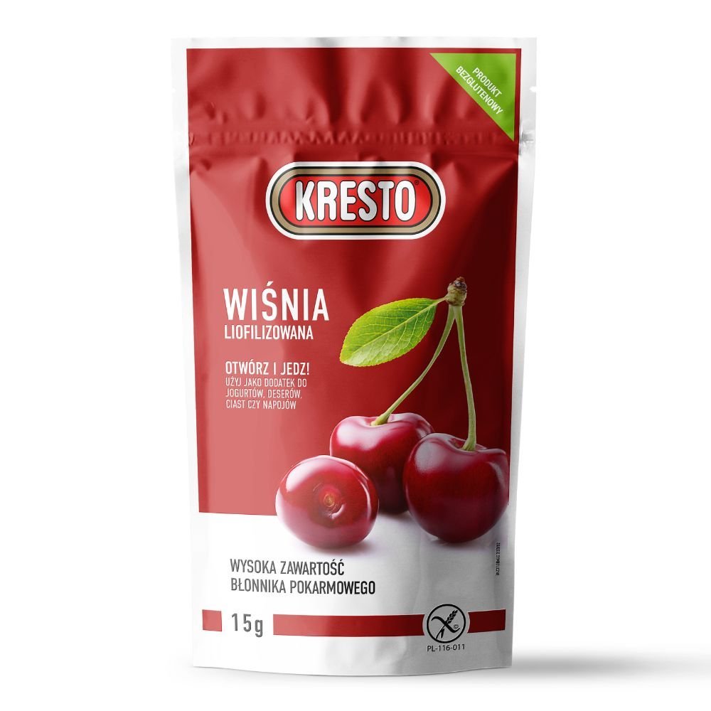 KRESTO Wiśnia liofilizowana cała 15 g