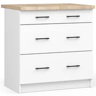 Szafki kuchenne - Akord Fabryka mebli SZAFKA KUCHENNA OLIWIA S 80cm 3S BIAŁA KS0POLIBIA3S015 - miniaturka - grafika 1