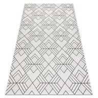 Dywany - Dywan SZNURKOWY SIZAL FLAT 48731960 Kwadraty, romby, geometryczny krem / szary beżowy 140x200 cm - miniaturka - grafika 1