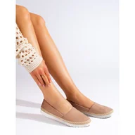 Slip on damskie - W. Potocki Beżowe trampki slip on damskie Potocki beżowy - miniaturka - grafika 1