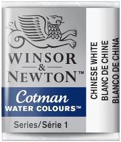 Winsor&Newton, farba akwarelowa Cotman półkostka, Chinese White - Farby i media malarskie - miniaturka - grafika 1