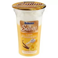 Desery mleczne - Bakoma Satino Deser o smaku waniliowym z bitą śmietanką 165 g - miniaturka - grafika 1