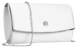 Srebrna torebka damska na łańcuszku ROVICKY mała kopertówka wesele studniówka sylwester elegancka wizytowa - Torebki damskie Srebrna torebka damska na łańcuszku ROVICKY mała kopertówka wesele studniówka sylwester elegancka wizytowa - Torebki damskie - miniaturka - grafika 1