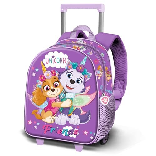 Karactermania Psi Patrol Magic-mały plecak 3D z kółkami, liliowy, 26 x 34 cm, pojemność 7 l, Liliowy Psi Patrol, Jeden rozmiar, Mały plecak 3D z kółkami Psi Patrol