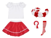 Dresy i komplety dla dziewczynek - ZESTAW NARODOWY BIAŁO-CZERWONY 116-128 5el - miniaturka - grafika 1