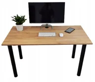 Biurka - Biurko Komputerowe Duże 140 x 70 Craft Złoty - miniaturka - grafika 1