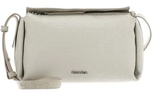 Calvin Klein Damska mini torba Gracie JCQ K60K611753 Crossover, szara (Stoney Beige Jacquard Mono), Szary (Kamienny Beżowy Żakard Mono) - Torebki damskie - miniaturka - grafika 1