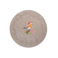 Obrusy i serwetki - Podkładka filcowa ptaszek z laską cukrową 38 cm beżowy / szary - miniaturka - grafika 1