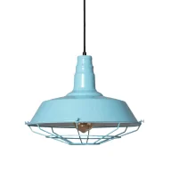 Lampy sufitowe - Skracana lampa wisząca Retro ABR-RRP-B-E27 Abruzzo metal błękitny - miniaturka - grafika 1