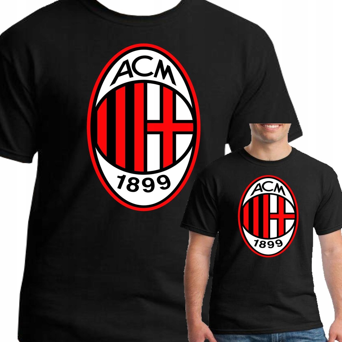 KOSZULKA AC MILAN PREZENT XL 0242 CZARNA