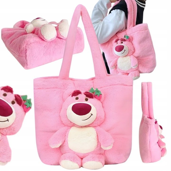 TORBA PLUSZAK MIŚ TULIŚ LOTSO TOY STORY PLUSZOWA TOREBECZKA NA RAMIĘ RÓŻOWA