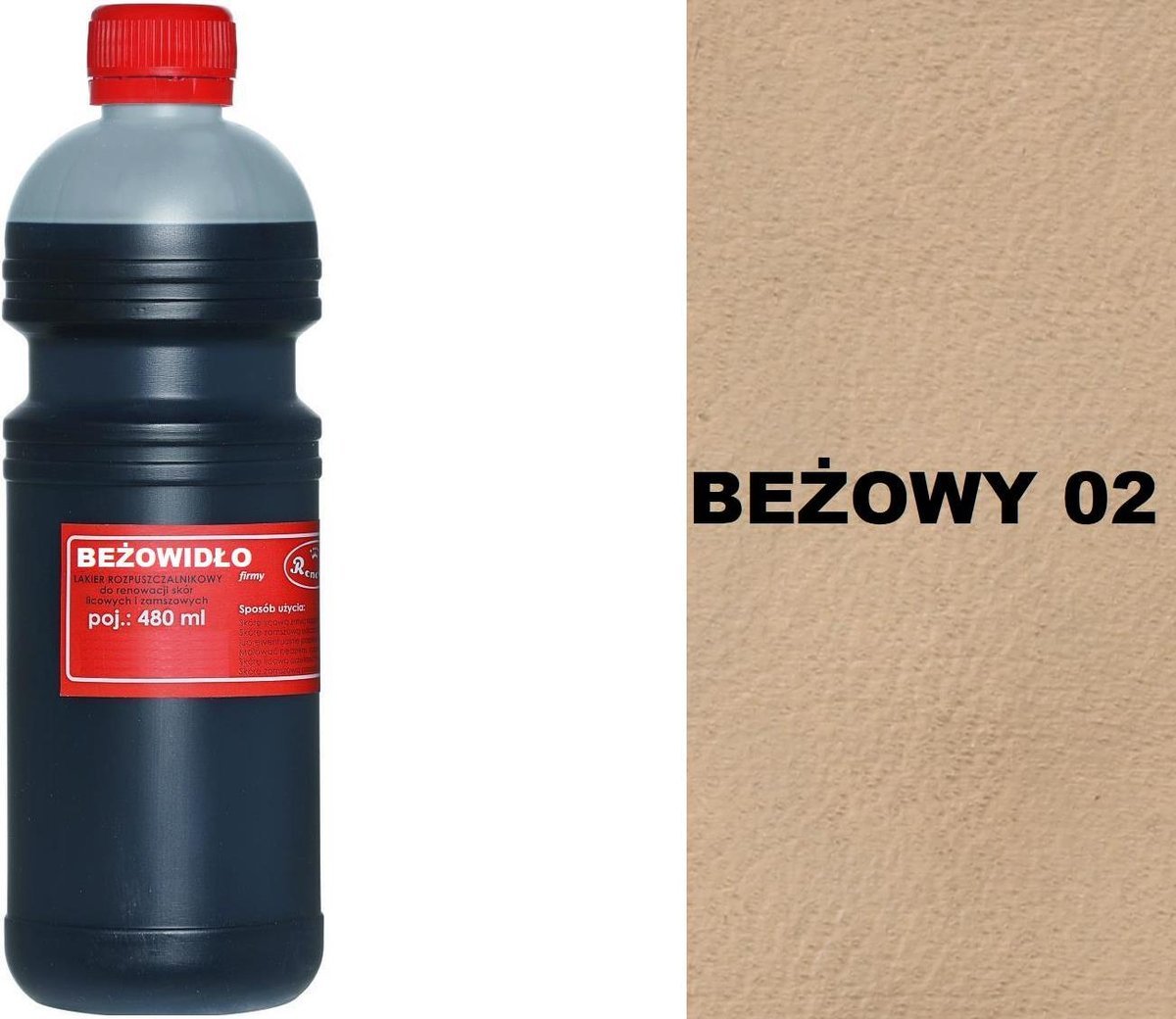 G13-12 BEŻOWIDŁO Renoskór UNIWERSALNA FARBA do Skóry Licowej Zamszu Nubuku