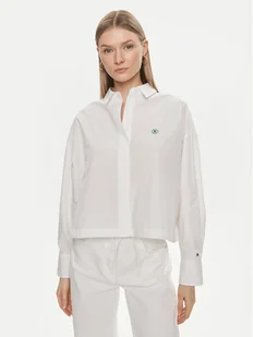 Tommy Hilfiger Koszula WW0WW41832 Biały Relaxed Fit - Koszule damskie - miniaturka - grafika 1