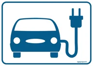 Systemy ekspozycyjne i znaki informacyjne - SB026 STACJA ŁADOWANIA POJAZDÓW ELEKTRYCZNYCH, PN - PŁYTA PCV 1MM; (350X250MM) - miniaturka - grafika 1